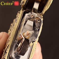 Hộp quẹt, bật lửa Chief chủ đề Voi Sáu Ngà hàng loại 1 cao cấp vỏ bằng đồng