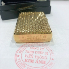 Bật lửa Zippo MỸ ARMOR BRASS gõ búa 5 mặt chủ đề Kim Tiền, Hàng chính hãng