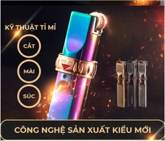 Bật Lửa Jobon Tròn Khóa Xoay ZB-633A, Loại Khò 1 Tia Cực Mạnh, Vỏ đồng ruột thép không gỉ