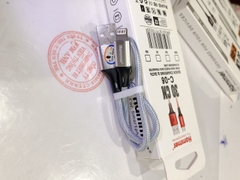 Dây sạc nhanh HAMMER C06 chân cắm I phone, dòng điện 2.4A dây dù dài 30cm - Hàng chính hãng