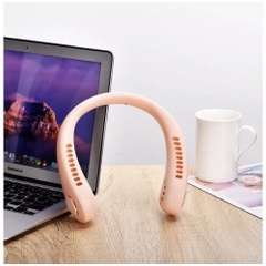 Quạt Vòng Cổ Tích Điện Không Cánh  KIMA M66 3 Cấp Độ, Gió Đa Chiều Chạy Êm, Thích hợp dùng văn phòng, đi du lịch