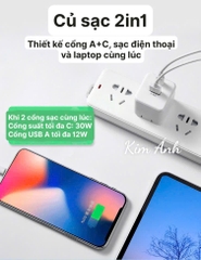 Củ sạc xuất Nhật GaN 45W KFLY ( JHX-AC2048) đạt chứng nhận PSE tiêu chuẩn Nhật Bản, bảo hành chính hãng 12 tháng