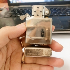 Bật lửa Zippo Mỹ lacke bạc khắc ăn mòn full nắp chủ đề Since 1932, Zippo for the light of your life, hàng chính hãng
