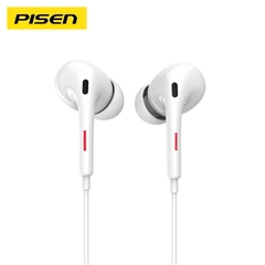 Tai nghe nhét tai có dây Pisen AP03, chân cắm tròn 3.5 ly chất lượng cao điều khiển bằng dây, hàng chính hãng nội địa