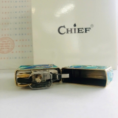 Bật Lửa CHIEF Chủ Đề Mắt Nước Dạ Quang - Vỏ Đồng Nguyên Khối Càng Dùng Càng Bóng