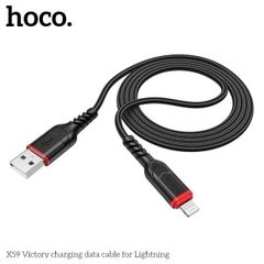 Dây sạc nhanh Hoco X59 chuôi Lightning dây dù, Hàng chính hãng