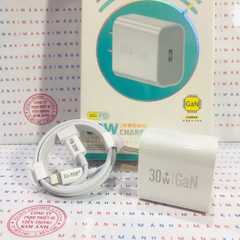 Bộ sạc nhanh LI-TOP GaN AT17 chân Ios (L) công suất PD 30W, có chứng nhận 3C tiêu chuẩn quốc gia, hàng chính hãng