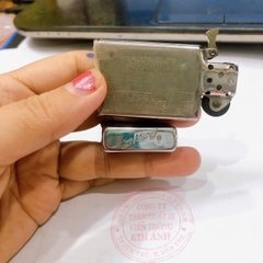 Hộp quẹt, bật lửa Zippo MỸ high polish chrome khắc ăn mòn Beller, sản xuất 1965, Hàng chính hãng