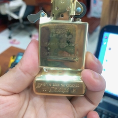 Bật lửa, hộp quẹt Zippo Mỹ Brass Armor Brass Wave làn sóng 2 mặt, Hàng chính hãng