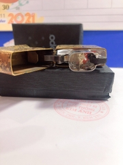 BẬT LỬA ZIPPO KHẮC CHÌM 5 MẶT BIỂU TƯỢNG HOA KHAI PHÚ QUÝ MÀU VÀNG