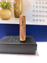 Bật lửa Zippo Mỹ 204B Brushed Brass , Khắc ăn mòn 2 Mặt Bảng Mộc Đáy Zippo, Hàng chính hãng