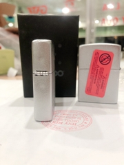 Bật lửa, hộp quẹt Zippo Cánh Thiên Thần Angels Wing Nhám Bạc Satin, hàng loại 1 có tem đỏ