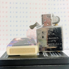 Bật lửa, hộp quẹt Zippo Mỹ, Brass phủ sơn chủ đề Thổ Dân 2, hàng chính hãng có giấy Hải Quan đi kèm
