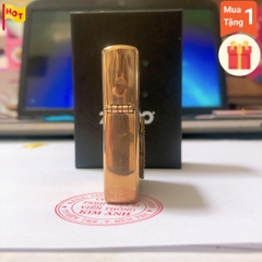 Bật lửa, hộp quẹt Zippo Mỹ Brush Brass Eblem logo Quân Sự Mỹ, Hàng chính hãng