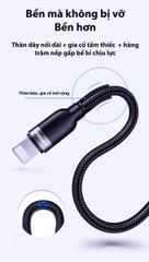 Dây sạc nhanh Pisen Quick USB-C to L, 3A Braided  1000mm (XD-CLPD05-1000), Hàng chính hãng