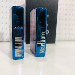 Hộp quẹt, bật lửa ZIPPO chủ đề Marlboro màu xanh, Kim Ánh nhập hàng cao cấp vỏ bằng đồng có dán tem đỏ