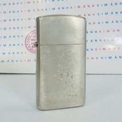 Bật lửa Zippo Slim Mỹ Chủ Đề Spiral Heart No.147, hàng chính hãng có giấy Hải quan gửi kèm đơn hàng