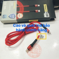 Dây sạc nhanh Pisen Quick USB-C to L, 3A Braided  1000mm (XD-CLPD05-1000), Hàng chính hãng