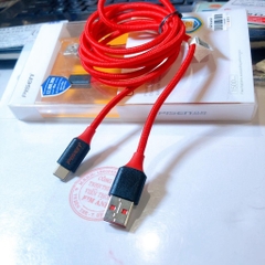 Dây sạc nhanh Pisen quick super charge Type-C 5A ( 40W ) braided 1000mm ( TC11-1000), dây dù chống rối, hàng chính hãn