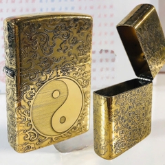 Bật lửa, hộp quẹt Zippo Armor vỏ dầy khắc ăn mòn Đấu Chiến Thắng Phật, Vỏ đồng có tem đỏ