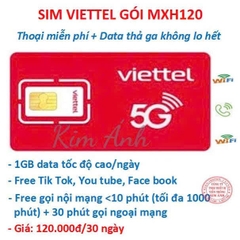 Sim Viettel các gói cước combo chuyên thoại, data và mạng xã hội : Tik tok, You tube, Face book, chỉ có tại Kim Ánh
