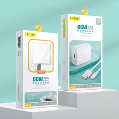 Bộ sạc nhanh 66W LI-TOP AC16 chân Micro, chứng nhận 3C tiêu chuẩn quốc gia, được dùng thử 30 ngày, bảo hành 12 tháng