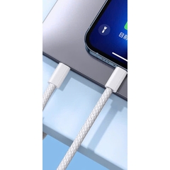 2m- Dây sạc LI-TOP PD15 Công suất 60W bện dù chân Type C ra Type C, được dùng thử 30 ngày, bảo hành chính hãng 12 tháng