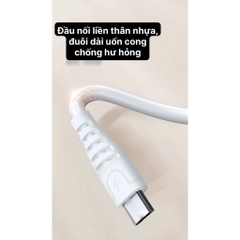 Dây sạc LI-TOP LX33 chân Type C (hộp giây), dòng điện 5V- 3A, Kim Ánh cho dùng thử 30 ngày, bảo hành chính hãng 12 tháng