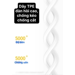 Dây sạc LI-TOP LX33 chân Type C (hộp giây), dòng điện 5V- 3A, Kim Ánh cho dùng thử 30 ngày, bảo hành chính hãng 12 tháng