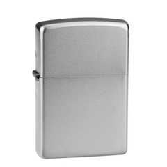 Bật lửa, hộp quẹt Zippo Mỹ Satin Chrome (mã 250) vân nhám chống trầy , hàng chính hãng  có giấy Hải Quan kèm đơn hàng