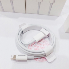 Bộ củ và cáp sạc nhanh Hammer công suất chuẩn PD 20W chân cắm Linghtning, tiêu chuẩn Nhật PSE, Hàng chính hãng bảo hành 1 năm