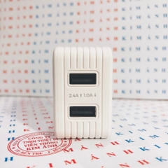 Bộ Sạc nhanh Koracell 2.4A chân L (2 cổng USB), check Qr kiểm tra hàng chính hãng, bảo hành 12 tháng