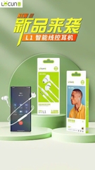 Tai nghe Lecun L1 pro, có nút gạt điều chỉnh âm lượng - Hàng Chính Hãng bảo hành 12 tháng