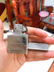 Bật Lửa Zippo Màu Trắng Bạc Nhám Satin, loại trơn nhám, hàng cao cấp loại 1