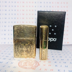 Bật Lửa Zippo Armor vỏ dầy chủ đề Constantine Thánh Giá, hàng cao cấp Vỏ bằng Đồng