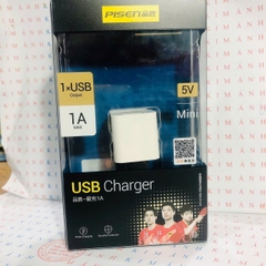 Cóc sạc Pisen Charger 1A  (TS-C051  ) dùng cho Iphone - Hàng chính hãng
