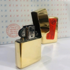 Bật lửa Zippo Chu Niên Brass, khắc chìm cẩn xà cừ mẫu la bàn, vỏ đồng ruột thép không gỉ