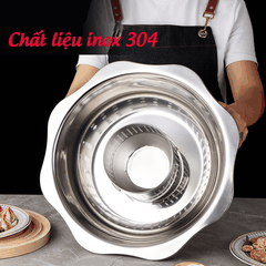 Nồi lẩu xoay Inox 304 tiện dụng, dung tích lớn + nắp đi kèm sang trọng