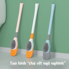 Chổi cọ nhà vệ sinh silicon hình con vịt cute tiện dụng