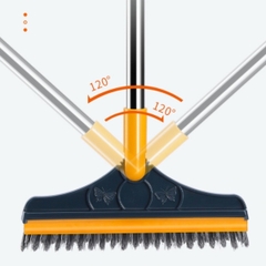 Chổi chà sàn nhà tắm thiết kế đầu gạt nước, xoay 120 độ