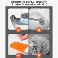Chổi cọ nhà vệ sinh silicon hình con vịt cute tiện dụng