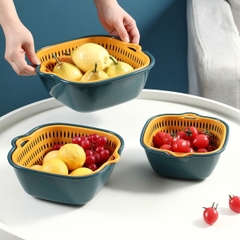 Bộ rổ 6 món kèm chậu rửa chất liệu nhựa cao cấp, đựng đồ đa năng