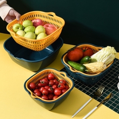 Bộ rổ 6 món kèm chậu rửa chất liệu nhựa cao cấp, đựng đồ đa năng