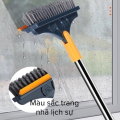 Chổi chà sàn nhà tắm thiết kế đầu gạt nước, xoay 120 độ