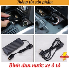 Bình đun nước trên xe ô tô 12V - 24V, ấm đun nước, ấm siêu tốc DF-18