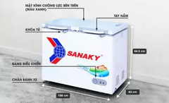 Tủ đông 1 ngăn giàn đồng SANAKY-2899A2KD (230L)kính cường lực