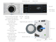 Máy giặt cửa ngang Toshiba 7,5kg trắng TW-BH85S2V(WK)