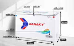 Tủ đông Sanaky 400 lít VH 4099W1, 2 ngăn đông và mát