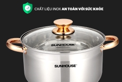 Bộ nồi Sunhouse Inox 3 chiếc, 3 đáy SH781