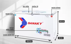 Tủ bảo quản 2 ngăn SANAKY dàn đồng Inveter-4099W3/300L